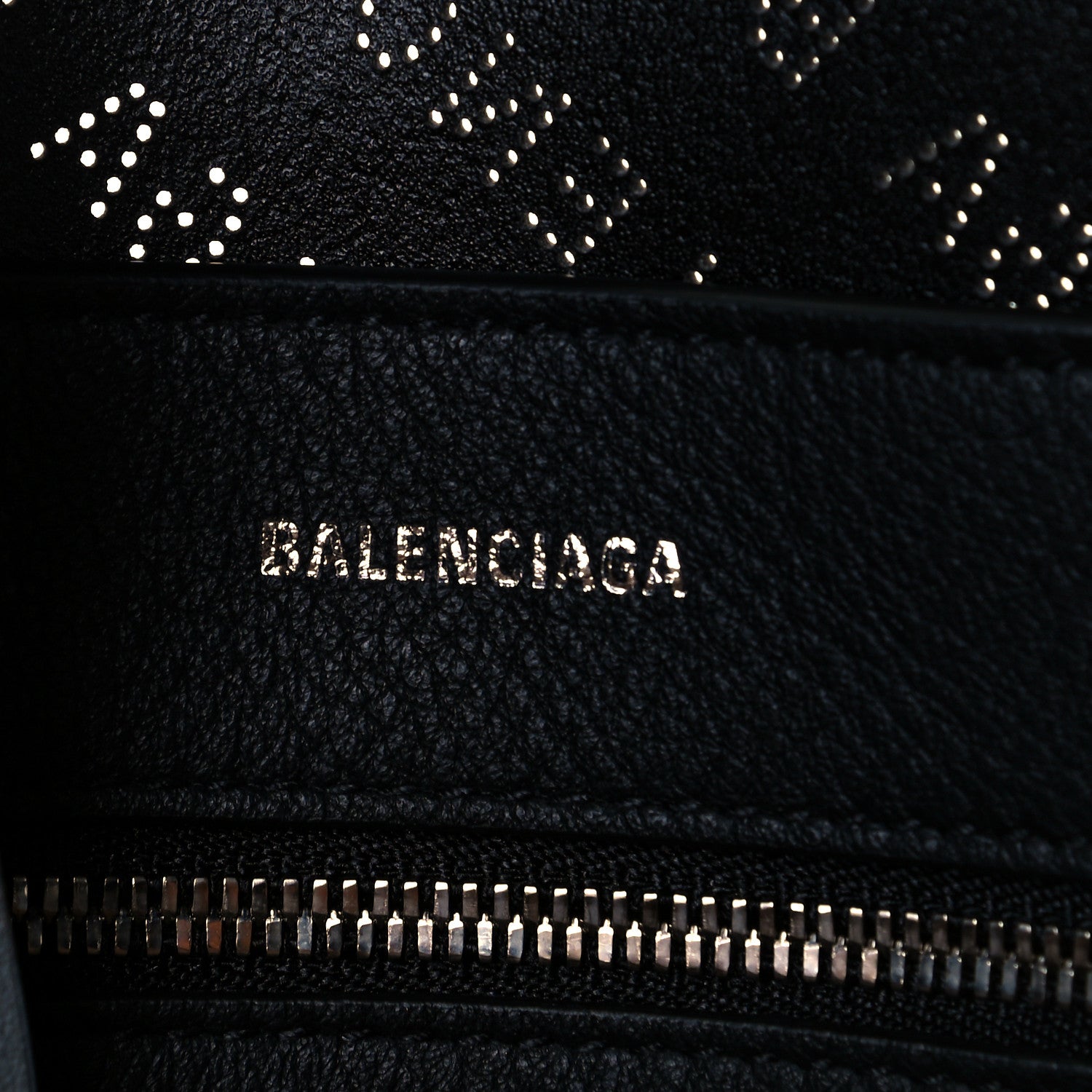 Balenciaga Smooth Calfskin Logo Perforated XXS Everyday Tote Gris Cendre 5 of 7