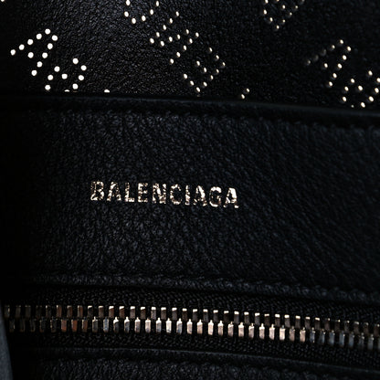 Balenciaga Smooth Calfskin Logo Perforated XXS Everyday Tote Gris Cendre 5 of 7