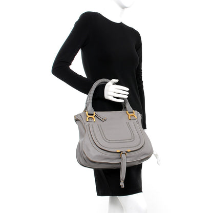 Chloe Calfskin Medium Marcie Satchel Cashmere Grey 2 of 13