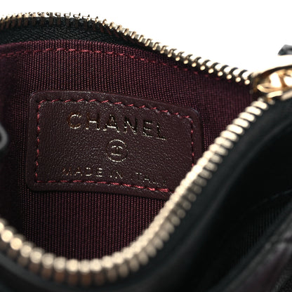 Chanel Lambskin Quilted CC Zip Card Holder Black 6 of 8
