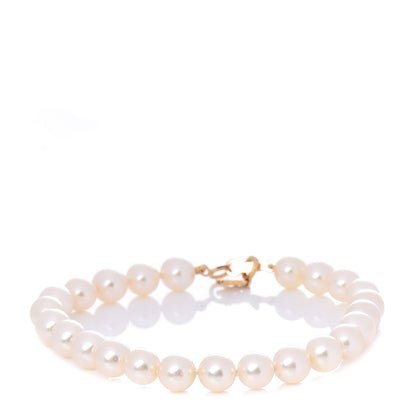 Mikimoto 18K Yellow Gold Akoya Cultured Pearl 6-6.5mm Strand Bracelet 1 of 4