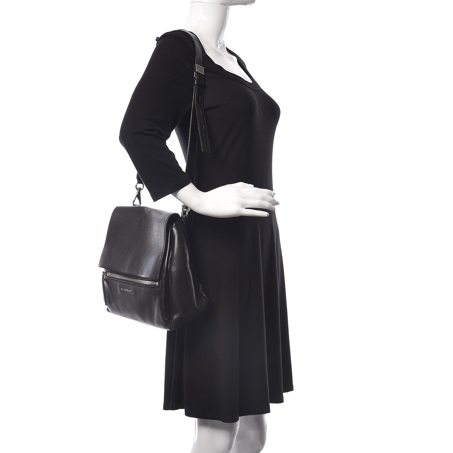 Givenchy Calfskin Small Pandora Pure Flap Bag Black 3 of 10