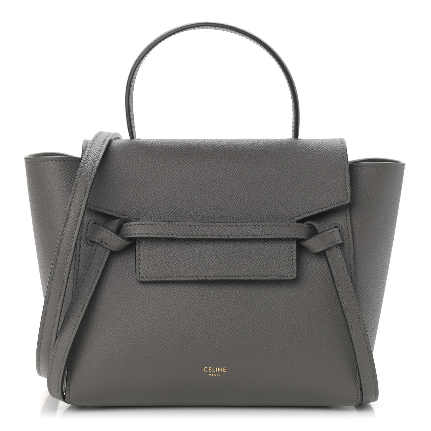Celine Grained Calfskin Nano Belt Bag Grey 1 of 9