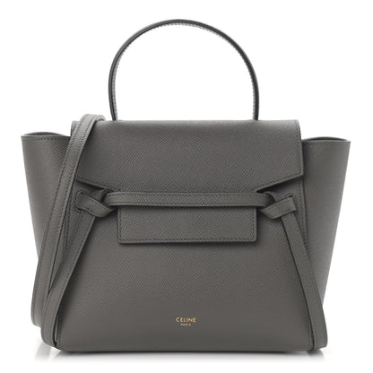 Celine Grained Calfskin Nano Belt Bag Grey 1 of 9