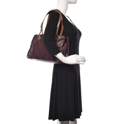 Chanel Glazed Calfskin On the Road Zip Tote Plum 2 of 10