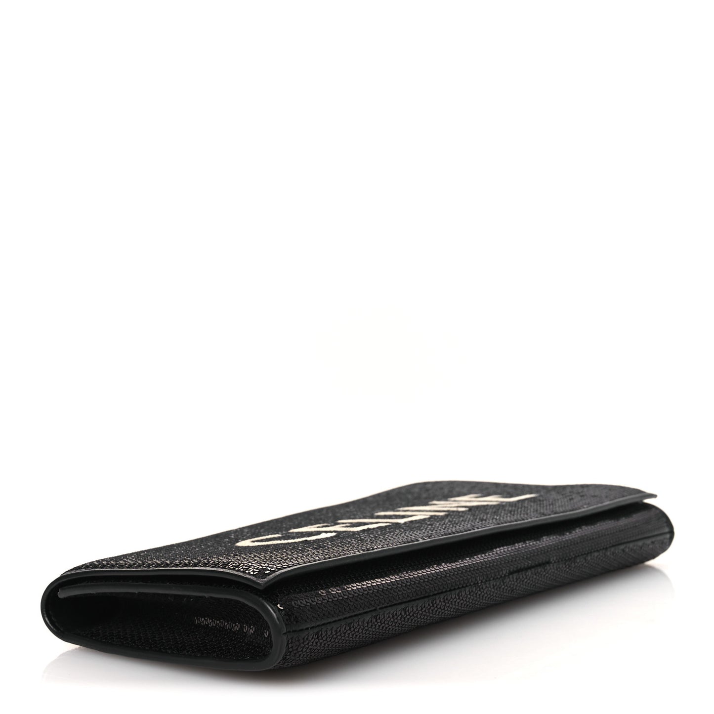 Sequin Asymetric Clutch  Black White