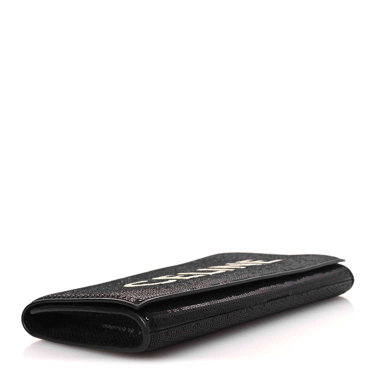 Celine Sequin Asymetric Clutch  Black White 4 of 10