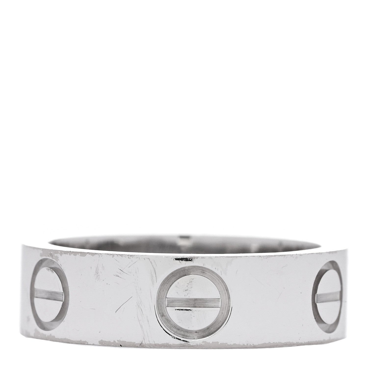 Cartier 18K White Gold 5mm LOVE Ring 47 4 3 of 6
