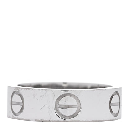 Cartier 18K White Gold 5mm LOVE Ring 47 4 3 of 6