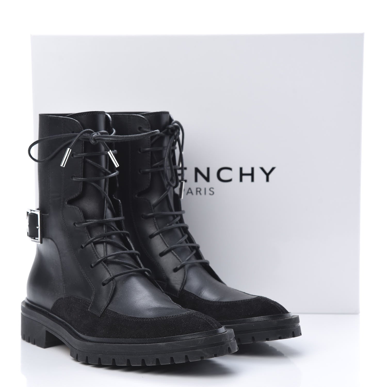 Givenchy Calfskin Suede Aviator Ankle Boots 37 Black 9 of 9