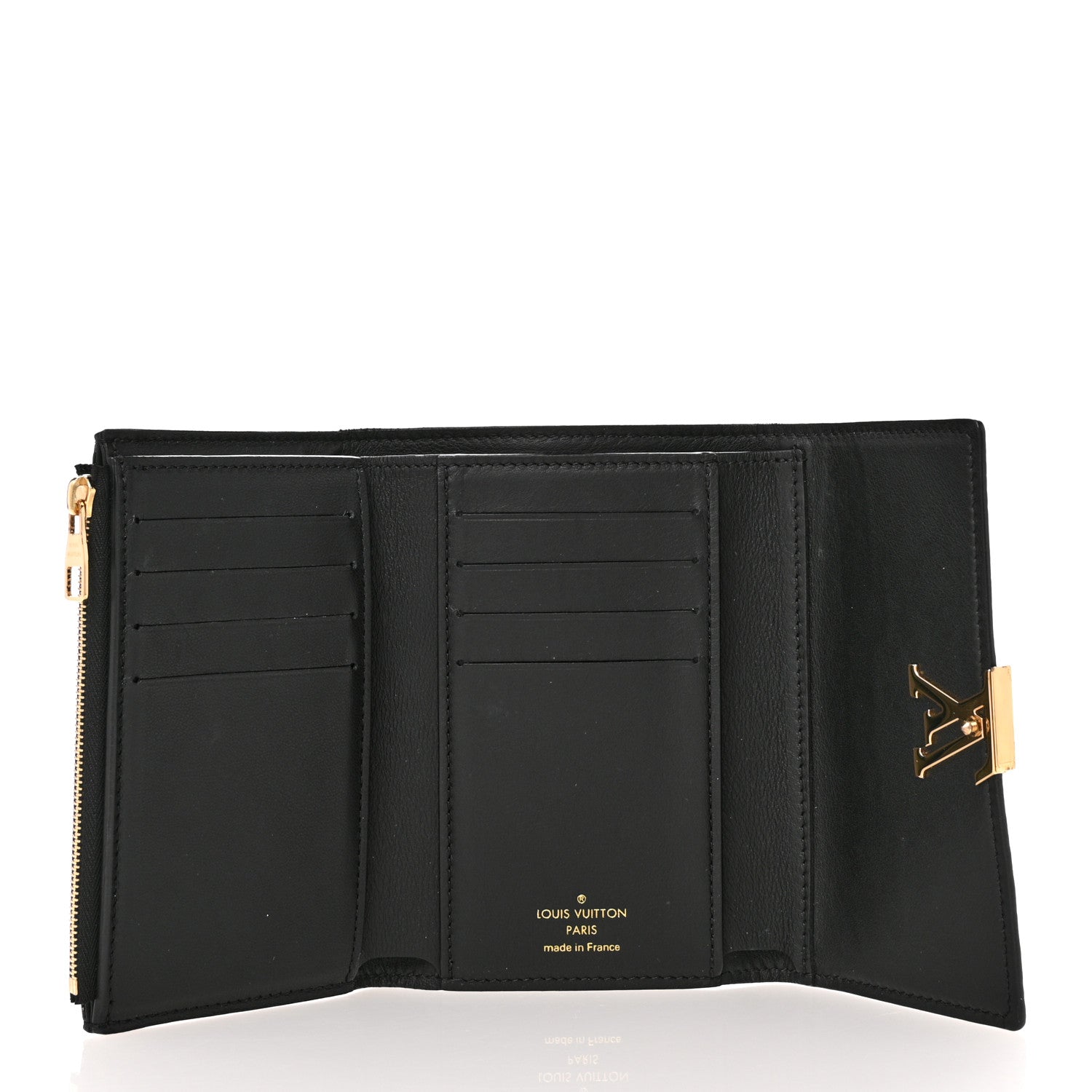 Louis Vuitton Taurillon Perforated Capucines Compact Wallet Black 5 of 9