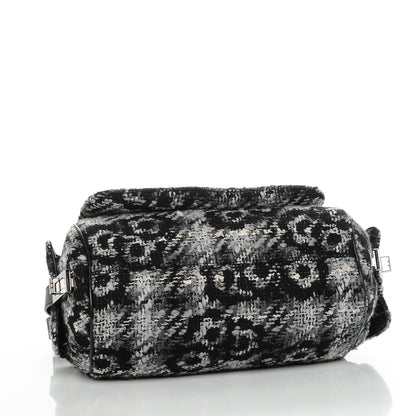 Chanel Tweed Quilted Camellia Shoulder Bag Black 4 of 8