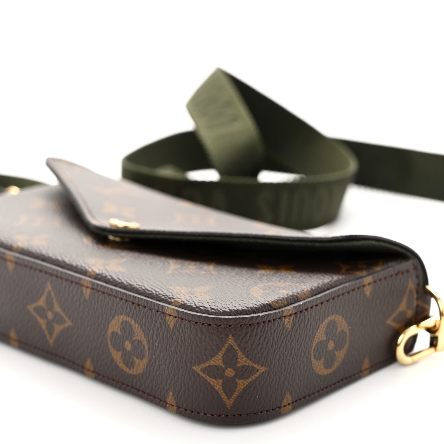 Louis Vuitton Monogram Felicie Strap & Go Kaki 9 of 10