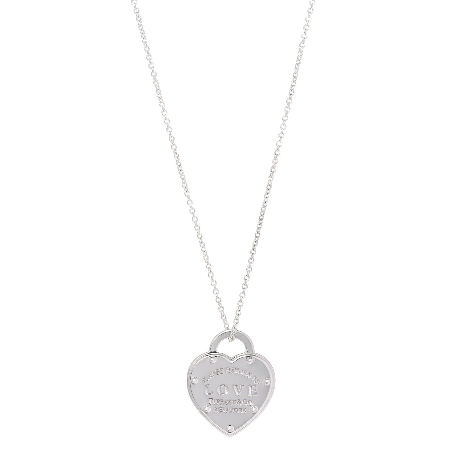 Tiffany Sterling Silver Return To Tiffany Love Pendant Necklace 1 of 6