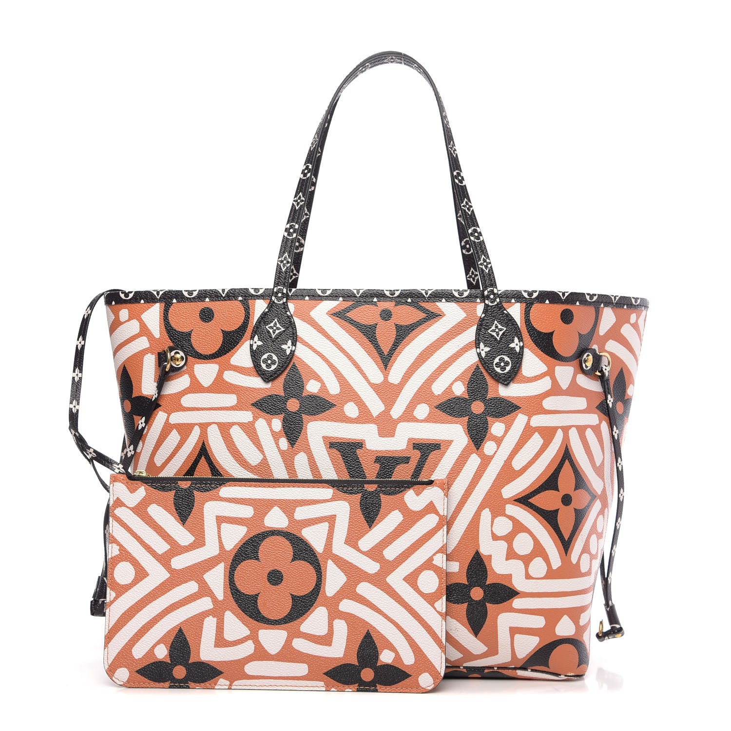 Louis Vuitton Monogram Giant Crafty Neverfull MM Creme Caramel 1 of 13