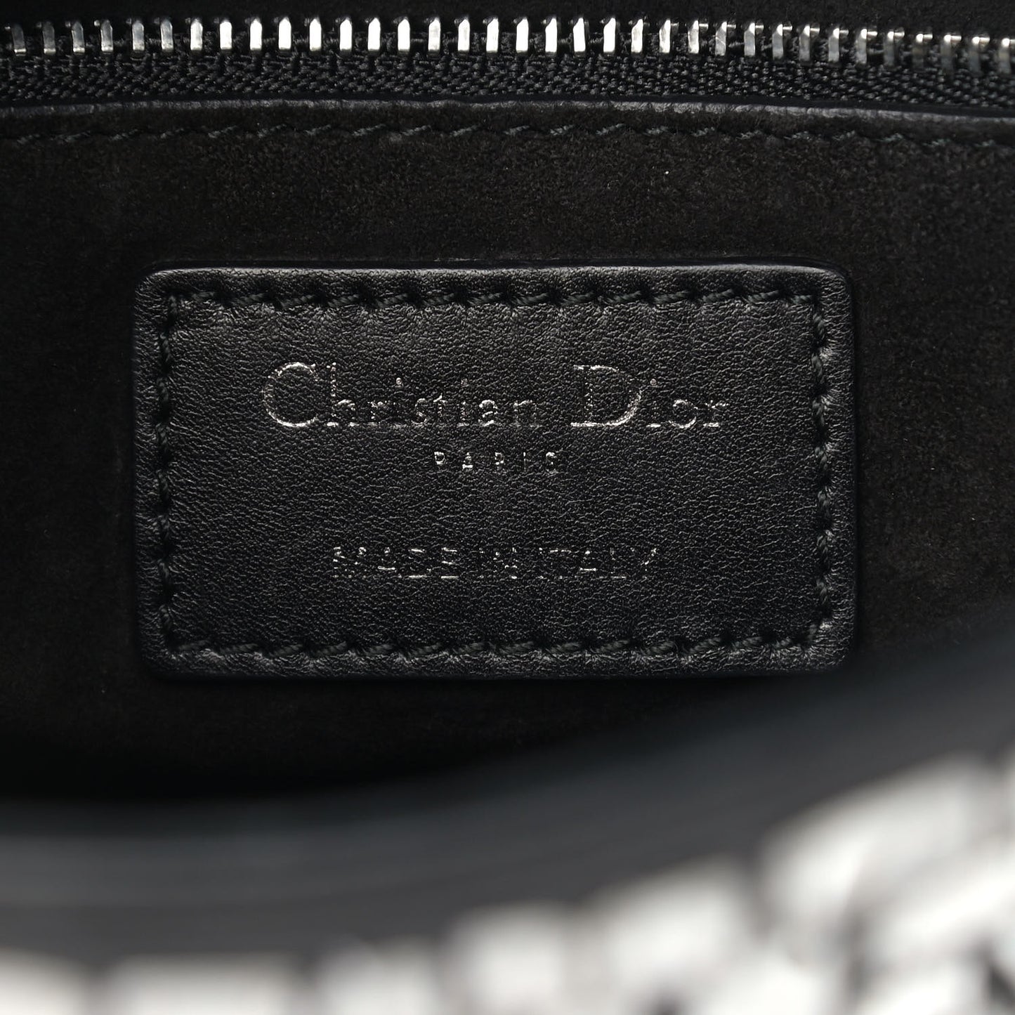 Smooth Calfskin Embroidered Mini Mosaic of Mirrors Lady Dior Black