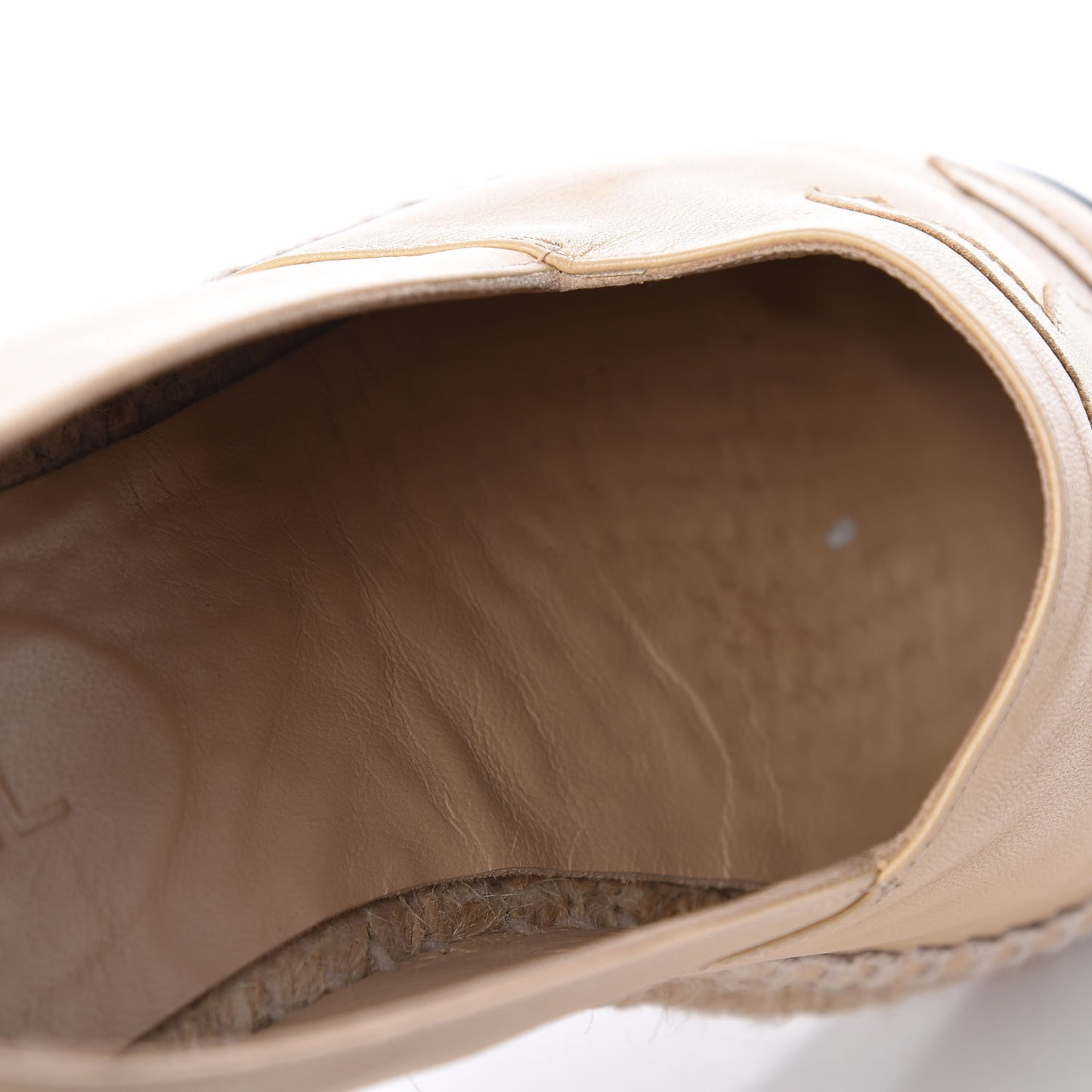Lambskin CC Espadrilles 42 Beige Black