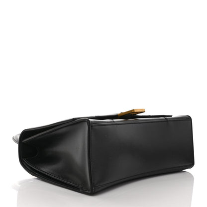 Balenciaga Shiny Box Calfskin Medium Hourglass Top Handle Bag Black 4 of 9