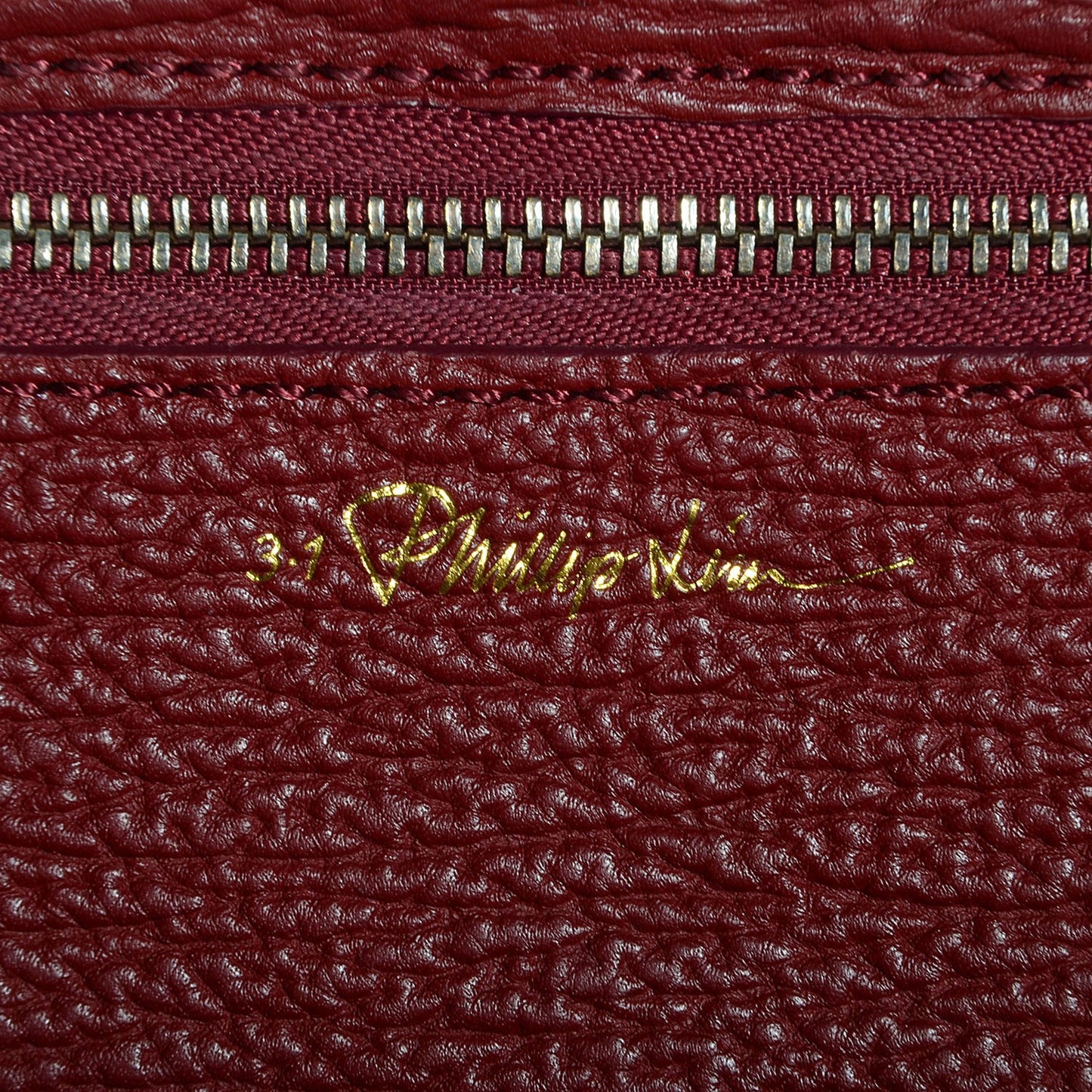 3.1 Leather Large Pashli Satchel Crimson