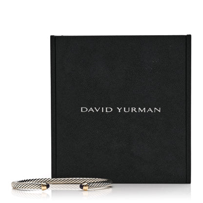 David Yurman Sterling Silver 14K Yellow Gold Amethyst 4mm Cable Kids Bracelet 4 of 4