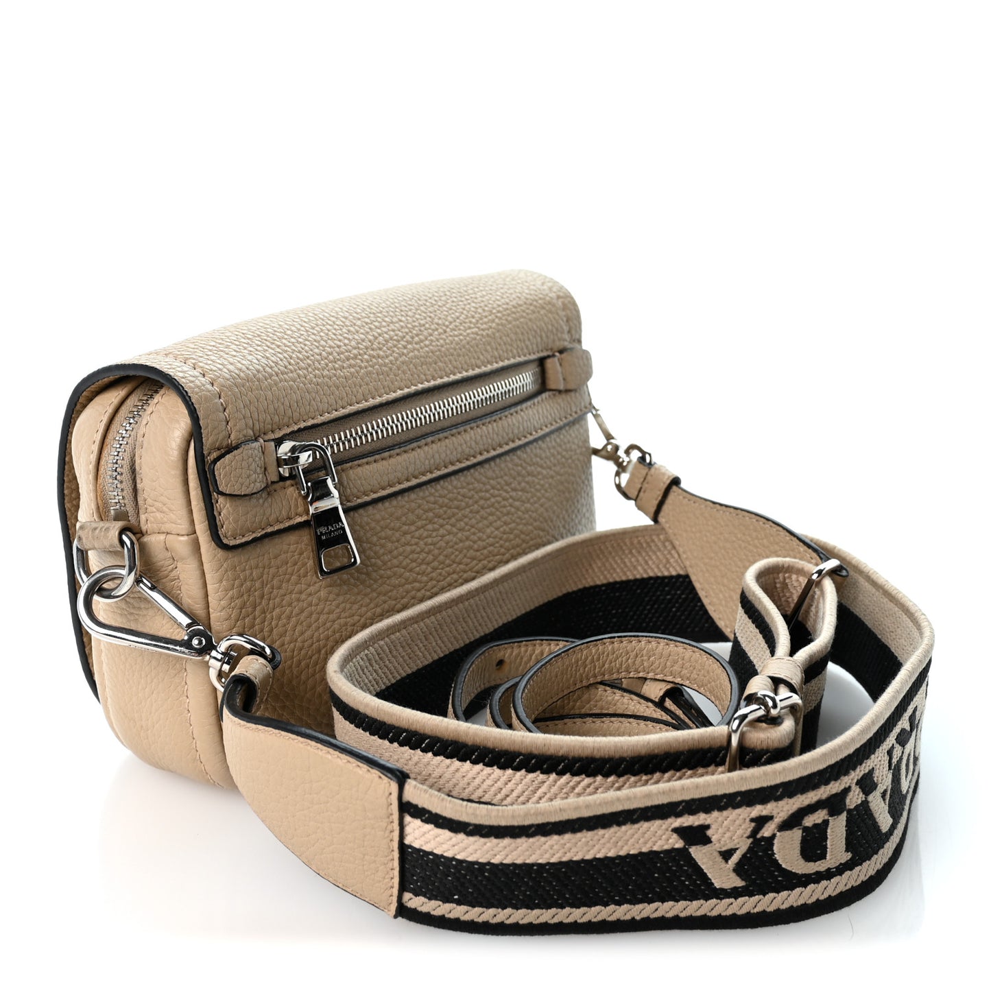 Vitello Daino Soft Flap Crossbody Sabbia