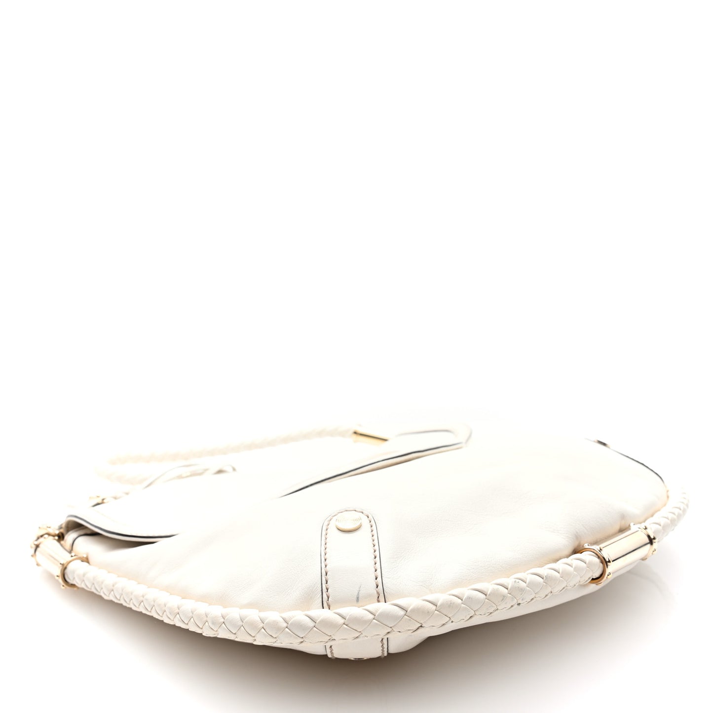 Calfskin Medium Britt Tassel Shoulder Bag Ivory