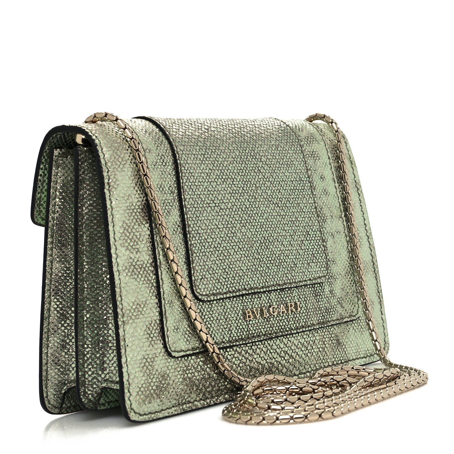 Bulgari Karung Serpenti Forever Crossbody Green 3 of 10