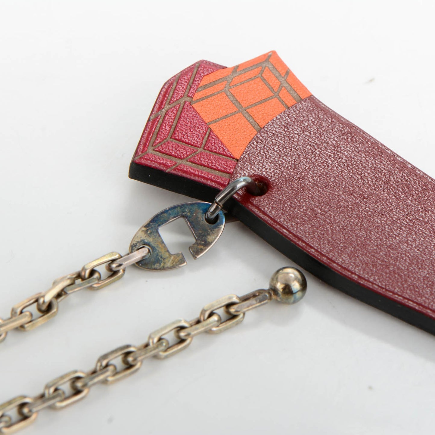 Tadelakt Boot Bag Charm Rouge H