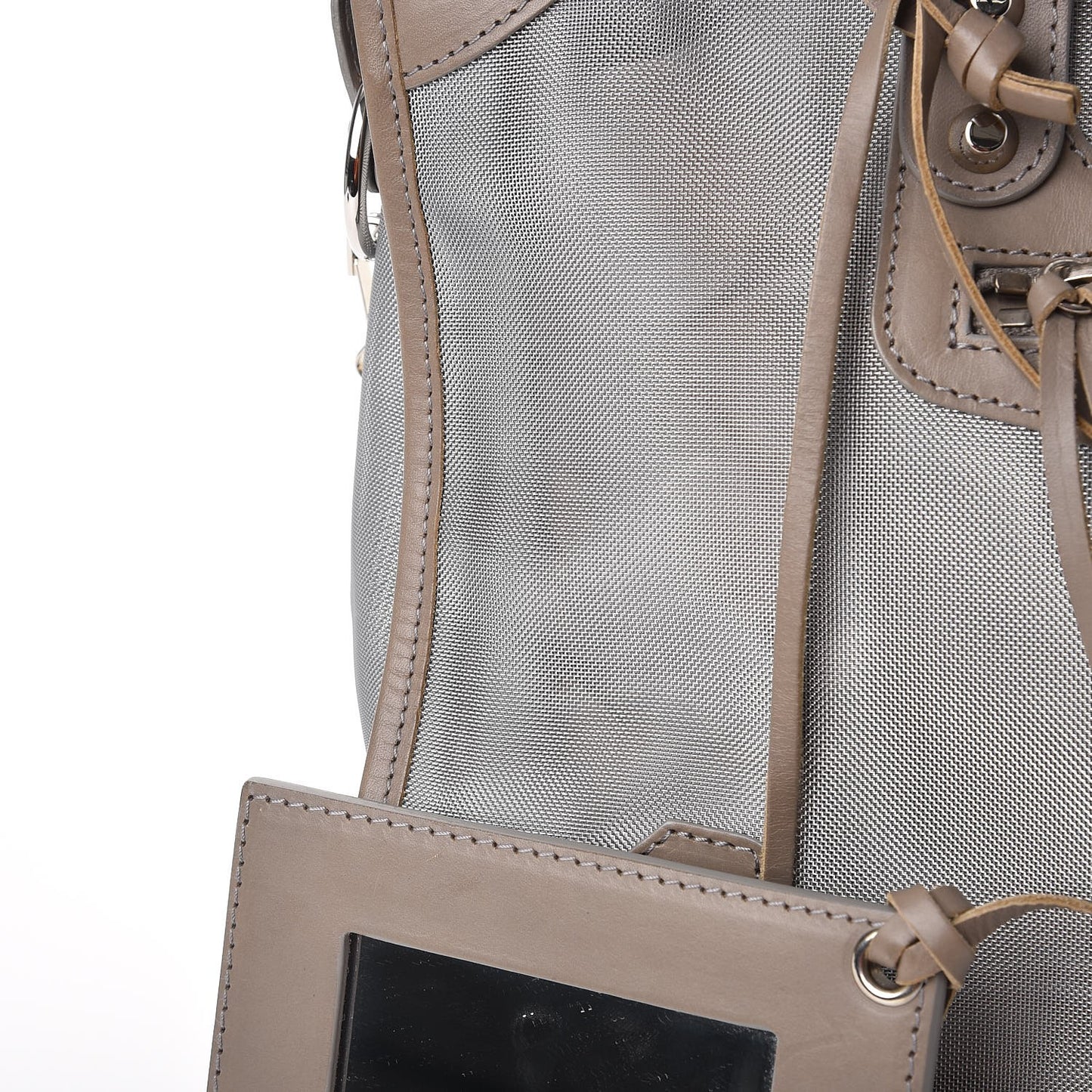 Technical Mesh Vegetable Calfskin Classic Silver Hardware City Gris Ardoise Gris Pyrite