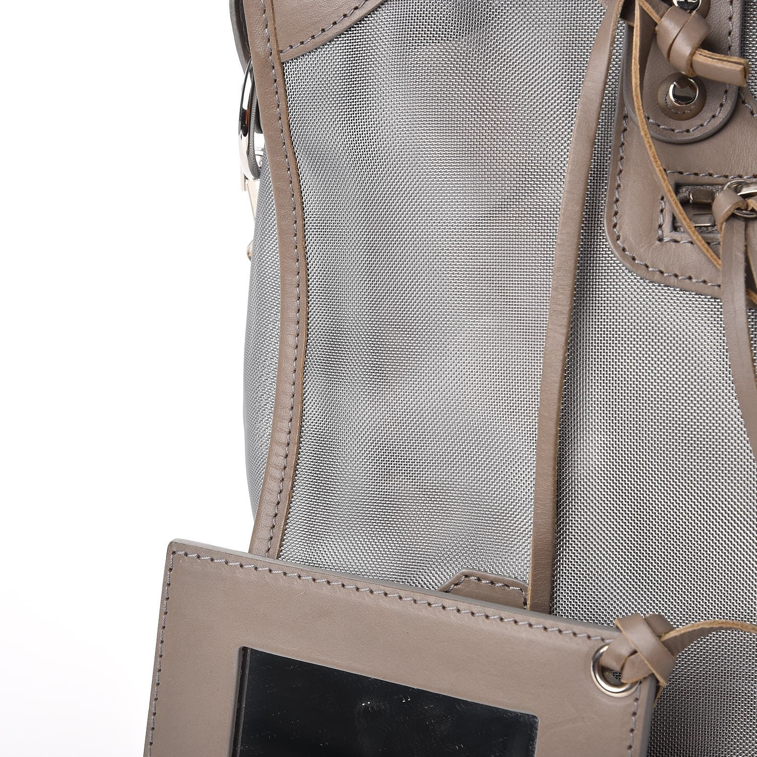 Balenciaga Technical Mesh Vegetable Calfskin Classic Silver Hardware City Gris Ardoise Gris Pyrite 8 of 16