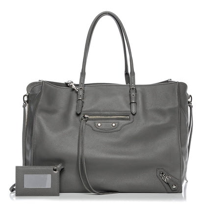 Balenciaga Veau Papier B4 Zip Around Tote Gris Acier 1 of 7