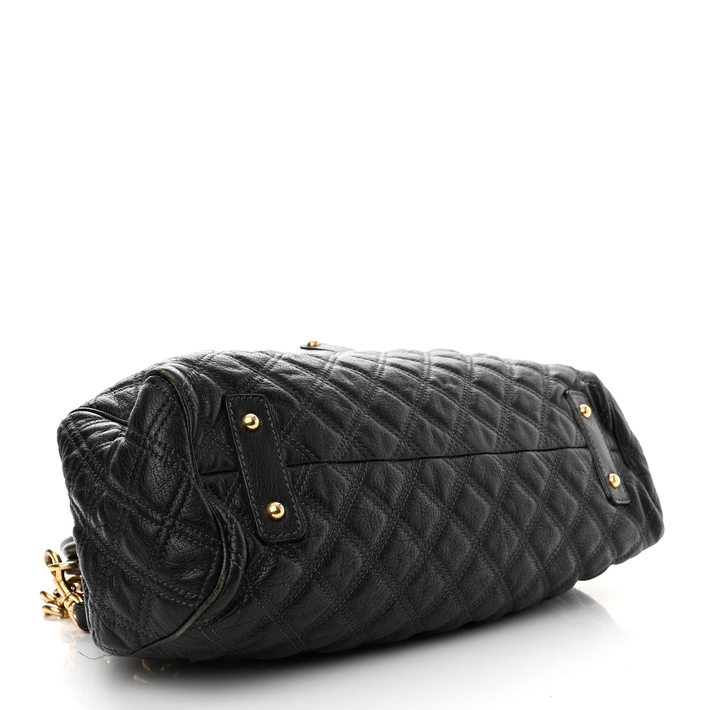 Calfskin Quilted Stam Black