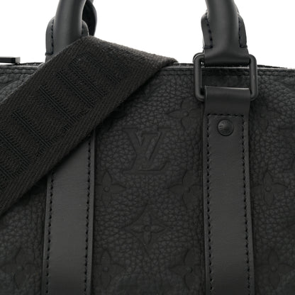 Louis Vuitton Monogram Taurillon Keepall Bandouliere 25 Black 7 of 9