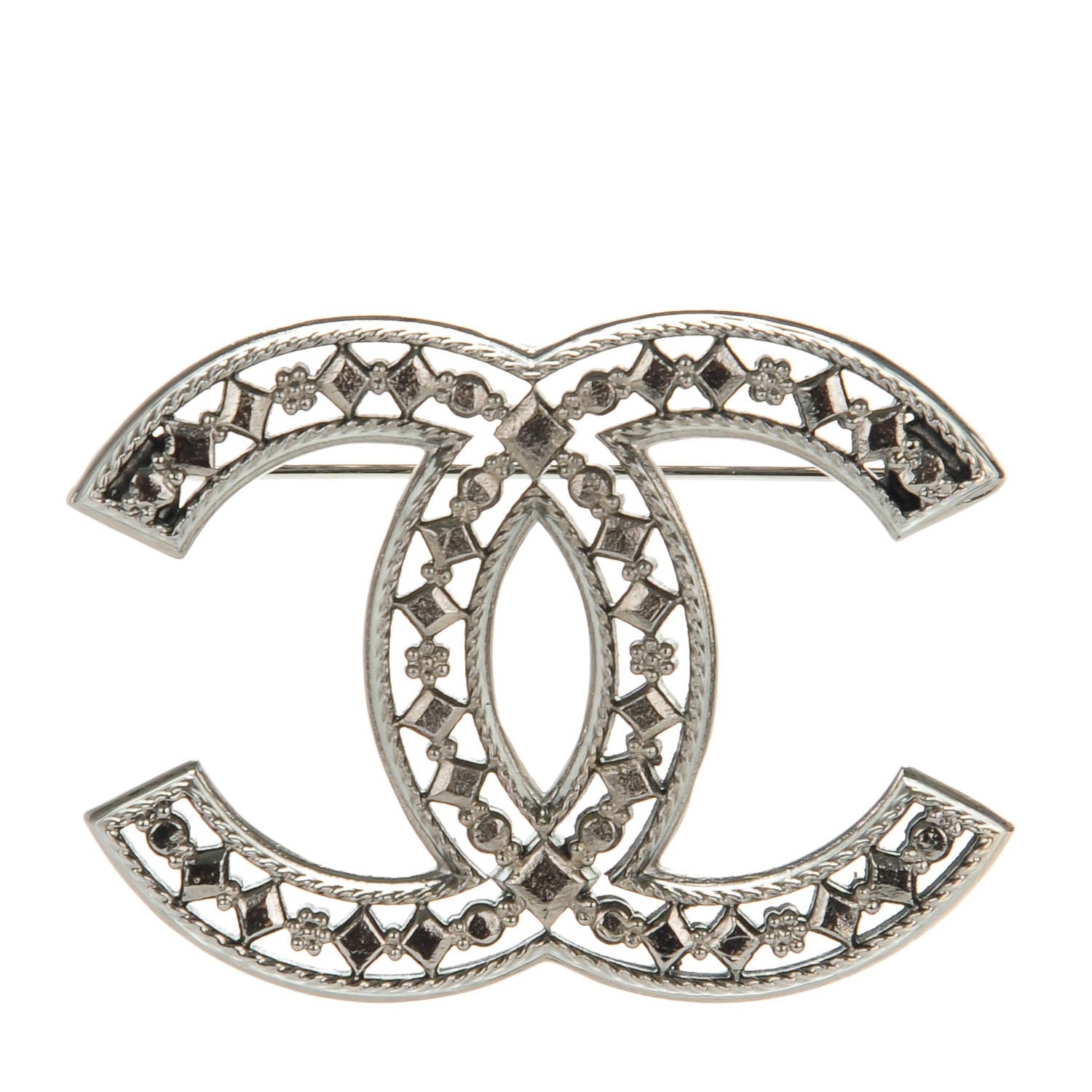 Chanel Ruthenium CC Brooch 1 of 5