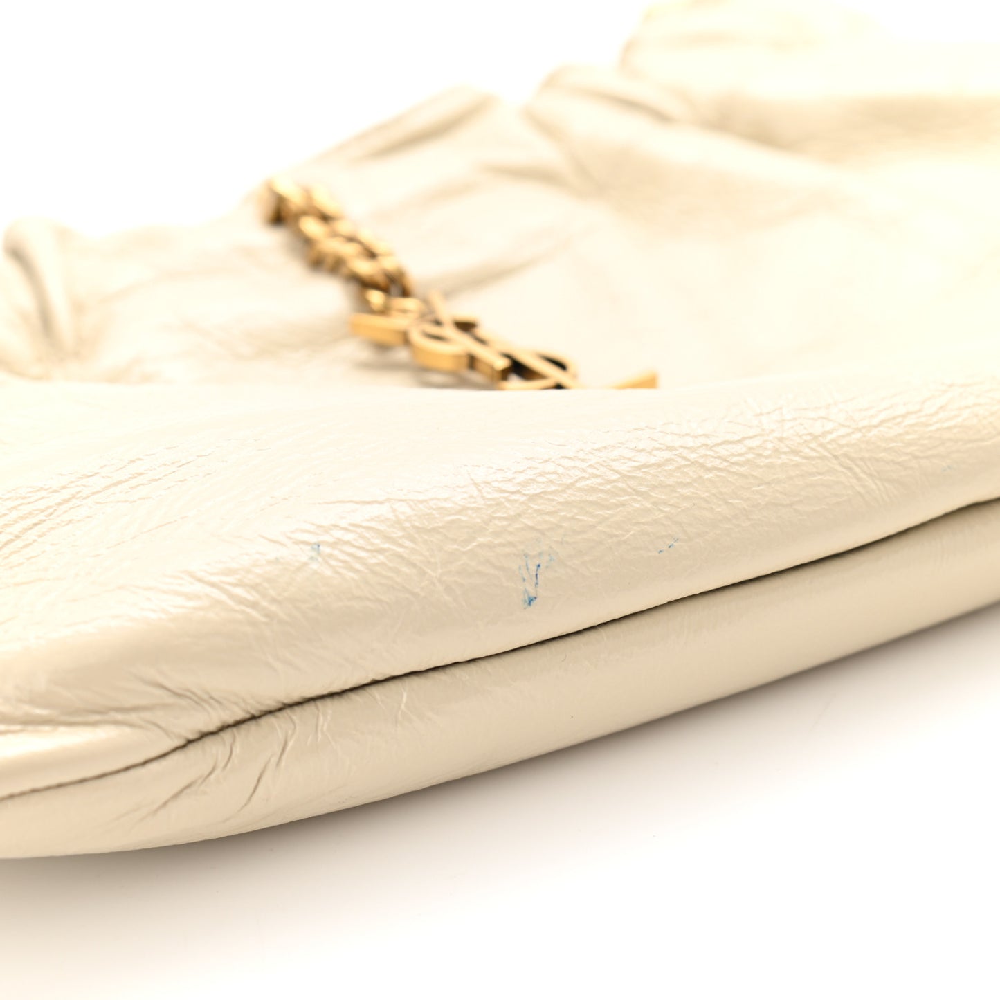 Calfskin Pac Pac Ruched Hobo Winter White