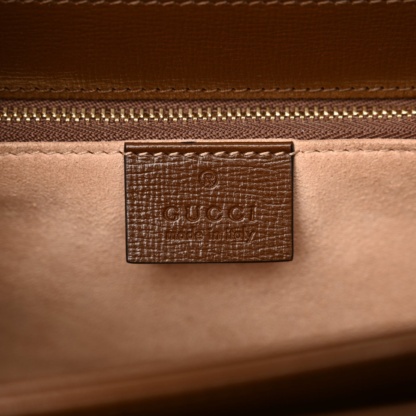 GG Supreme Monogram Horsebit 1955 Shoulder Bag Beige Brown Sugar