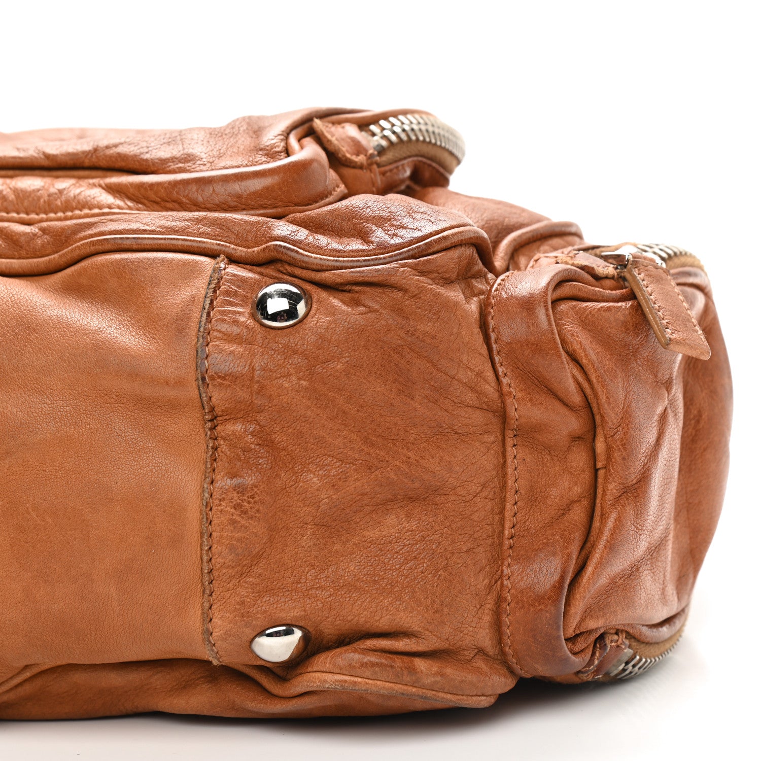 Prada Glace Calfskin Shoulder Bag Tan 10 of 12