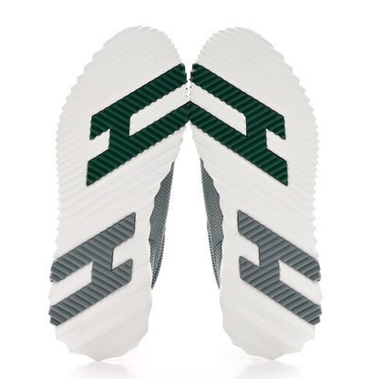 Hermes Air Mesh Suede Goatskin Bouncing Sneakers 40 Vert D'Eau White 5 of 8