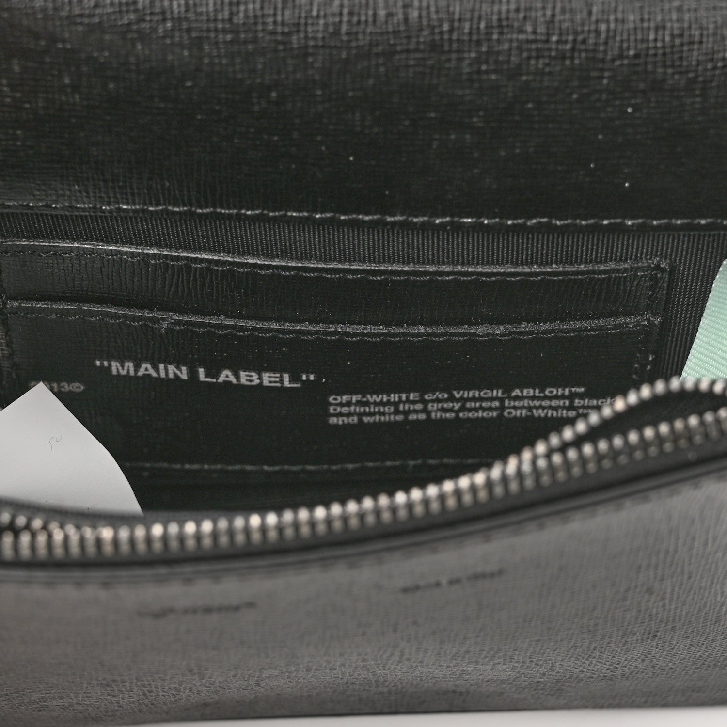 Off-White Saffiano Striped Mini Diag Binder Clip Bag Black White Yellow 7 of 12