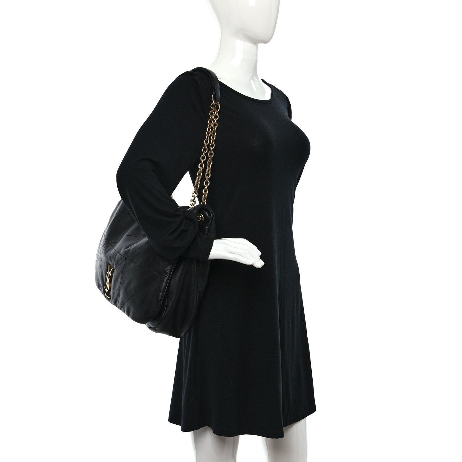 Saint Laurent Lambskin Matelasse Monogram Large Jamie 4.3 Black 2 of 10