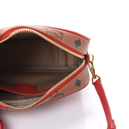 MCM Skyoptic Visetos Spectrum Diamond Camera Bag Cognac Red 5 of 9