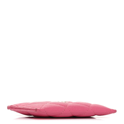 Chanel Caviar Quilted Card Holder Dark Pink 4 of 9