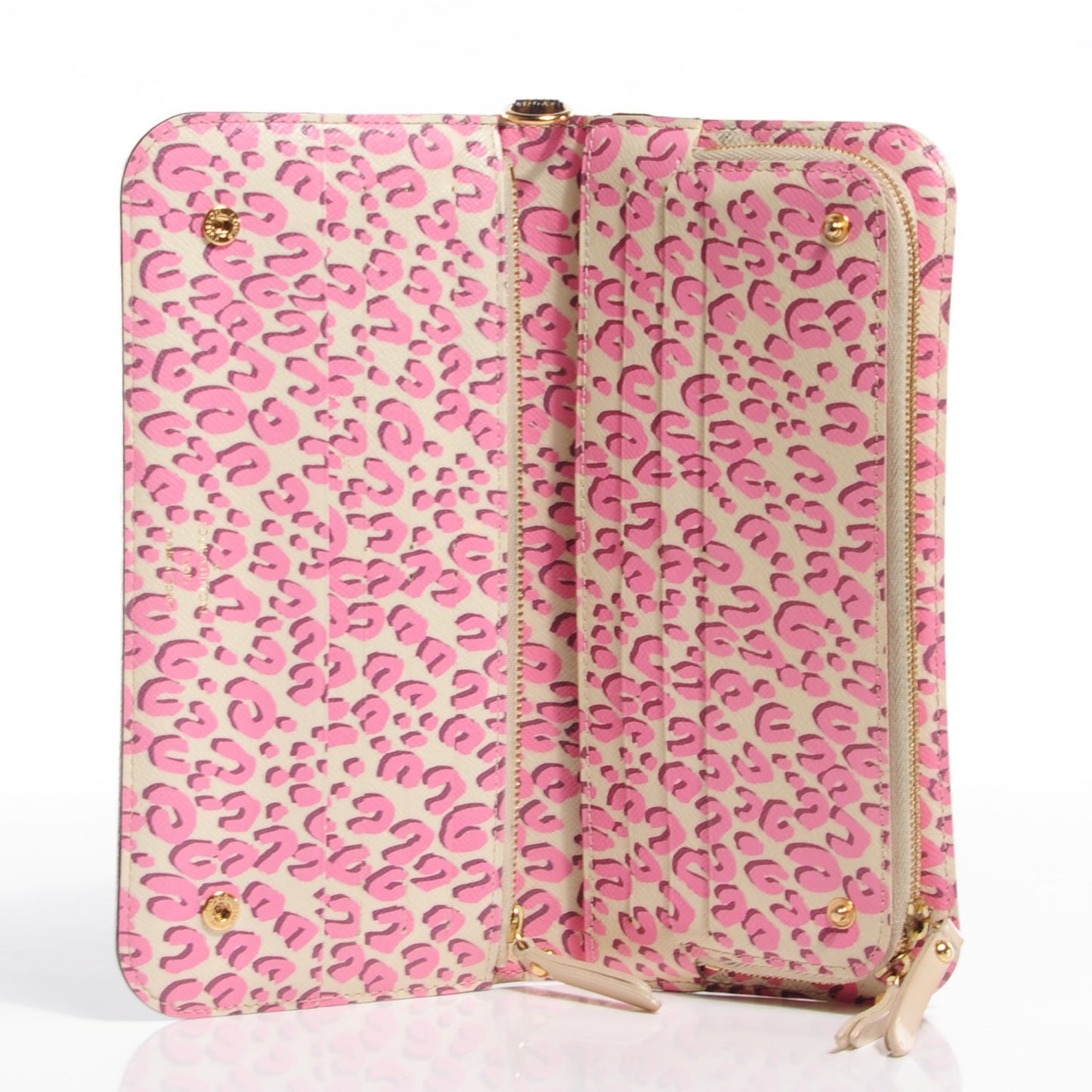 Monogram Leopard Insolite Wallet Blanc Corail