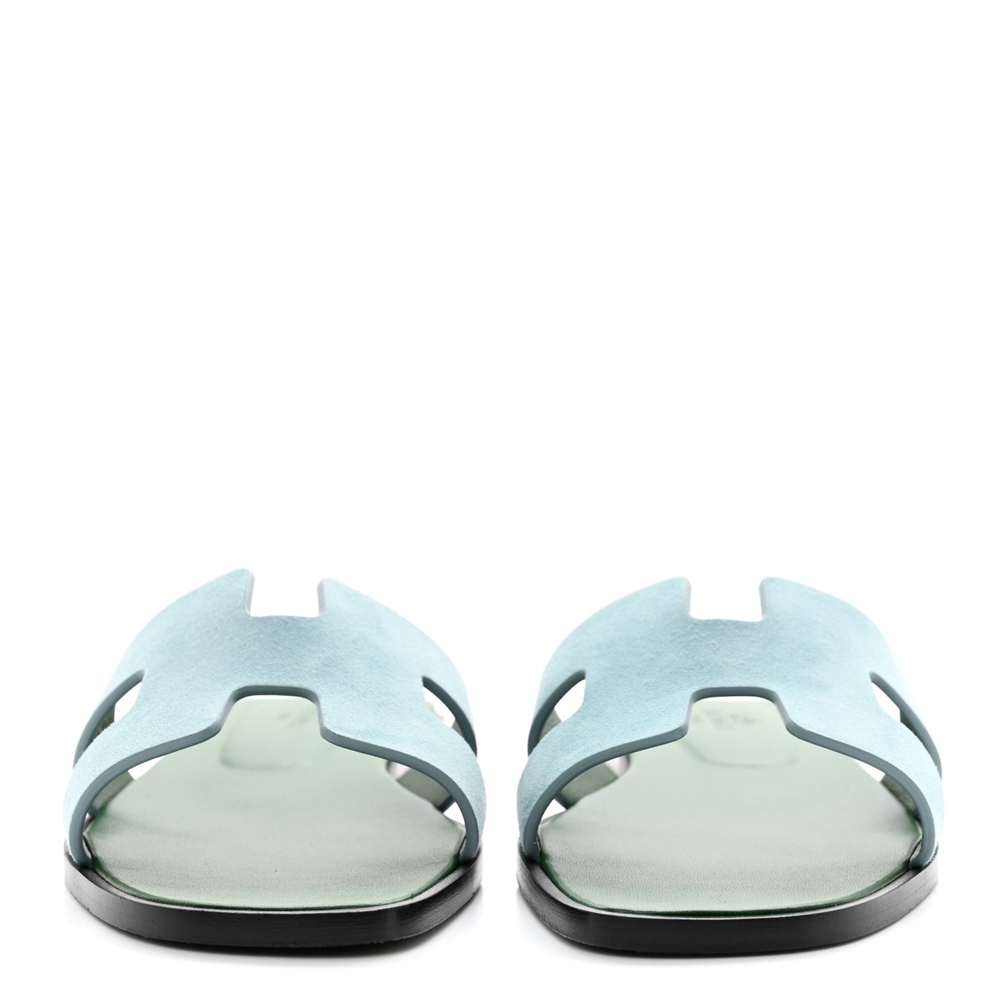 Suede Goatskin Oran Sandals 36 Vert D'eau Vert Anglais