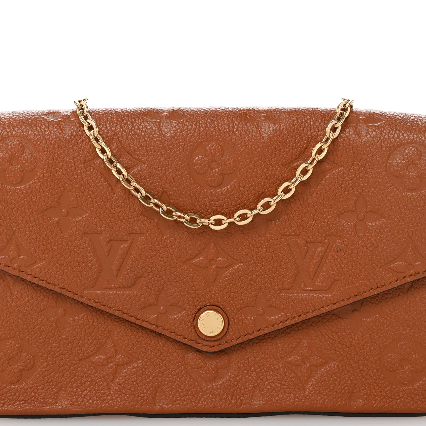 Empreinte Pochette Felicie Chain Wallet Cognac