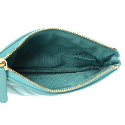 Chanel Lambskin Quilted Small Cosmetic Case Green 5 of 8