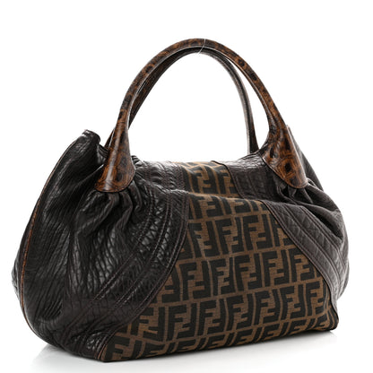 Fendi Zucca Nappa Nuvolata Vitello Tortuga Spy Tobacco Moro 3 of 10