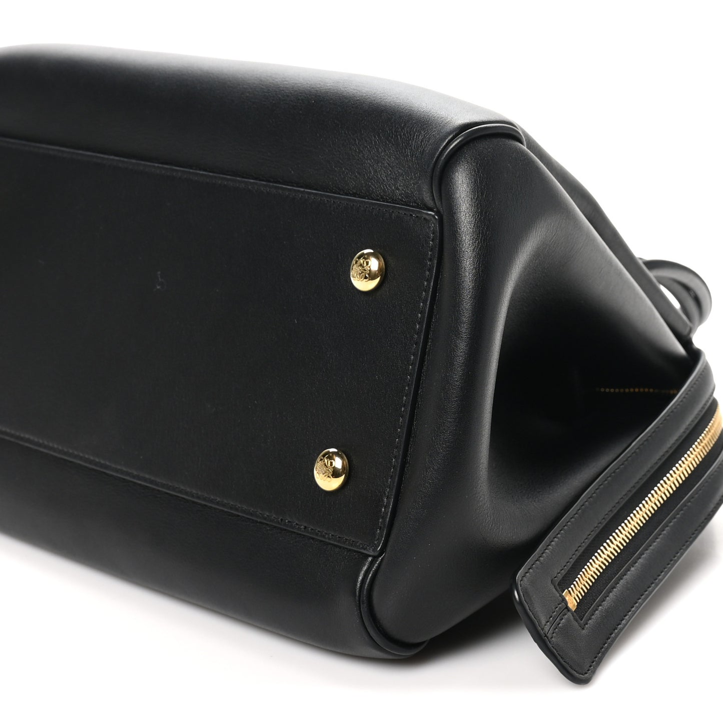 Supple Calfskin Medium Madrid Bag Black