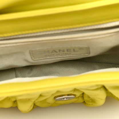 Chanel Washed Lambskin Quilted Mini Chain Around Flap Yellow 5 of 10