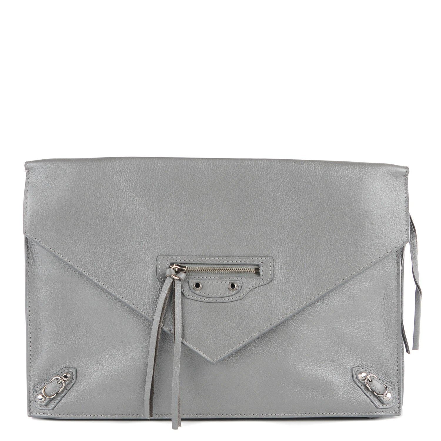 Balenciaga Veau Papier Sight Clutch Gris Metal 1 of 11